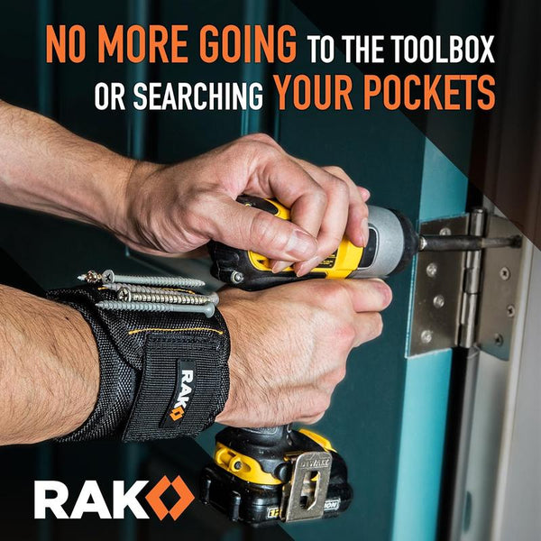 RAK Magnetic Wristband for Holding Screws, Nails and Drill Bits for Men