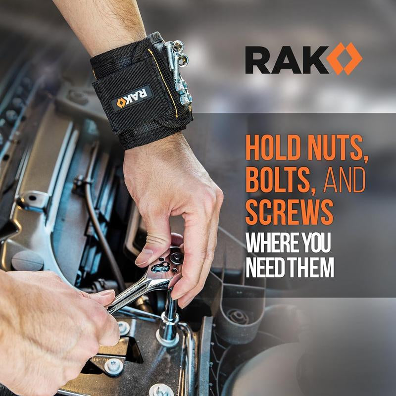 RAK Magnetic Wristband for Holding Screws, Nails and Drill Bits for Men