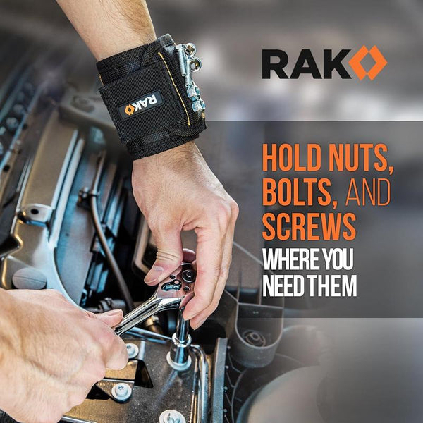 RAK Magnetic Wristband for Holding Screws, Nails and Drill Bits for Men