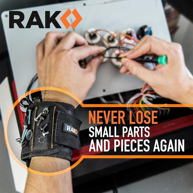 RAK Magnetic Wristband for Holding Screws, Nails and Drill Bits for Men