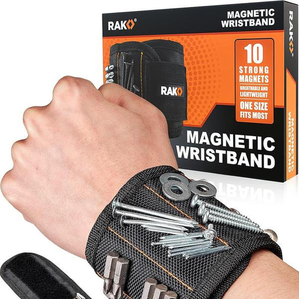 RAK Magnetic Wristband for Holding Screws, Nails and Drill Bits for Men