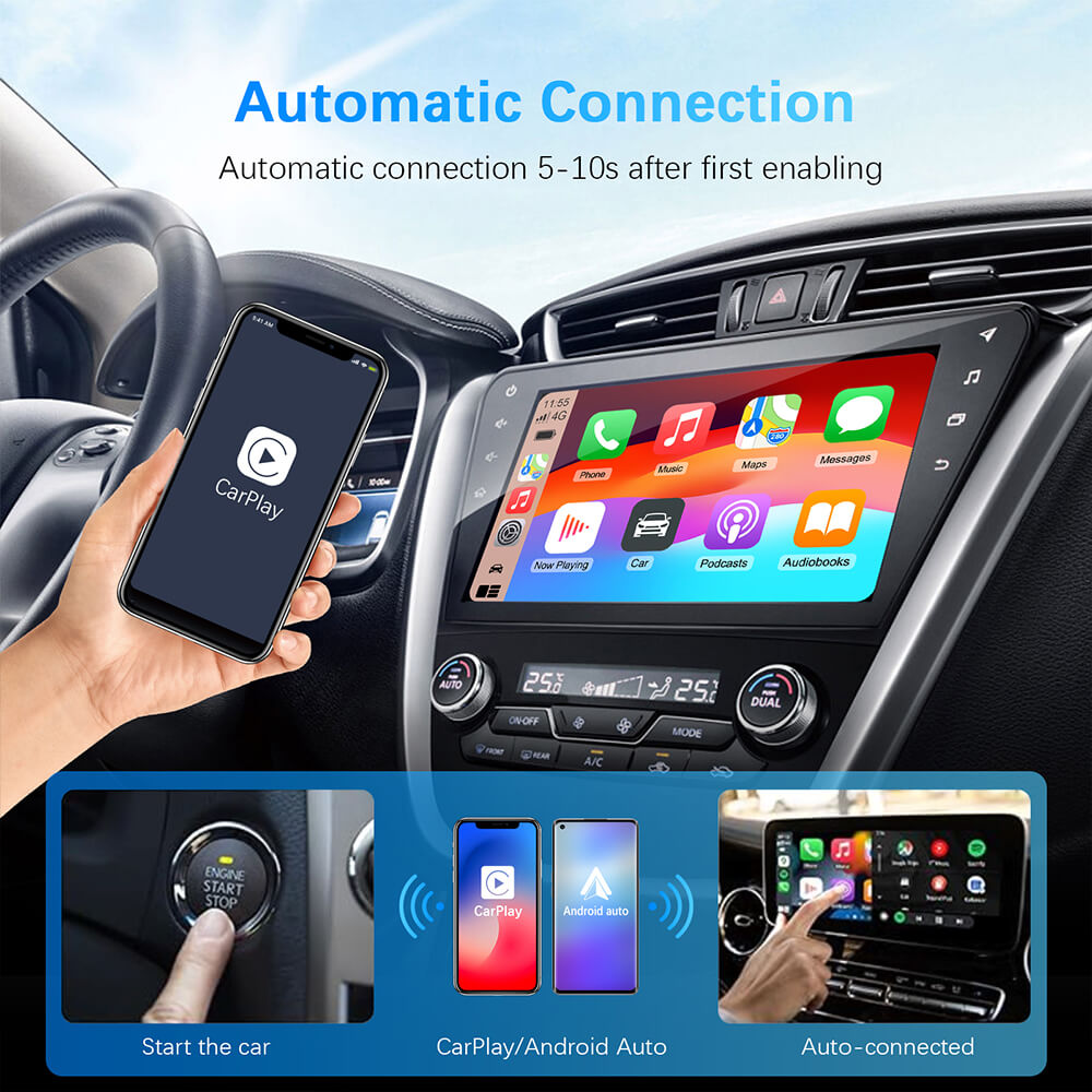 Wireless CarPlay & Android Auto USB Adapter - Plug & Play