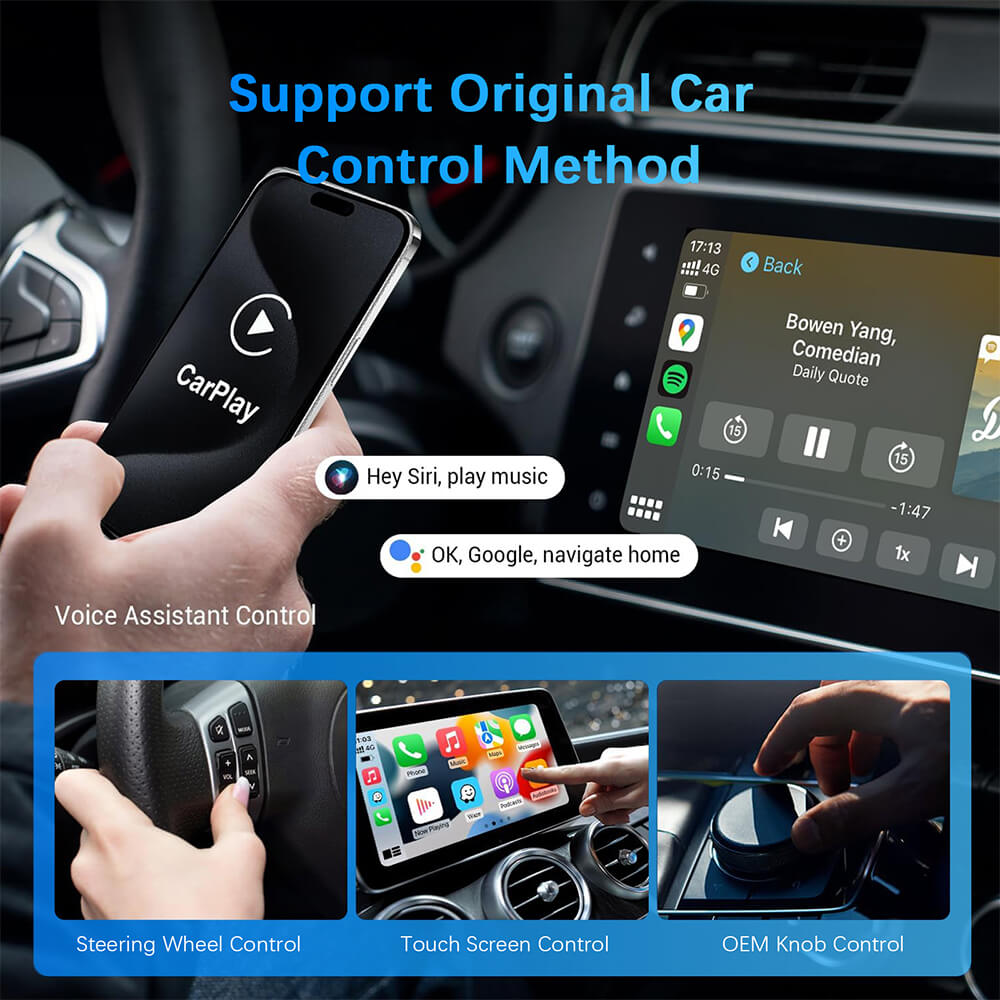 Wireless CarPlay & Android Auto USB Adapter - Plug & Play